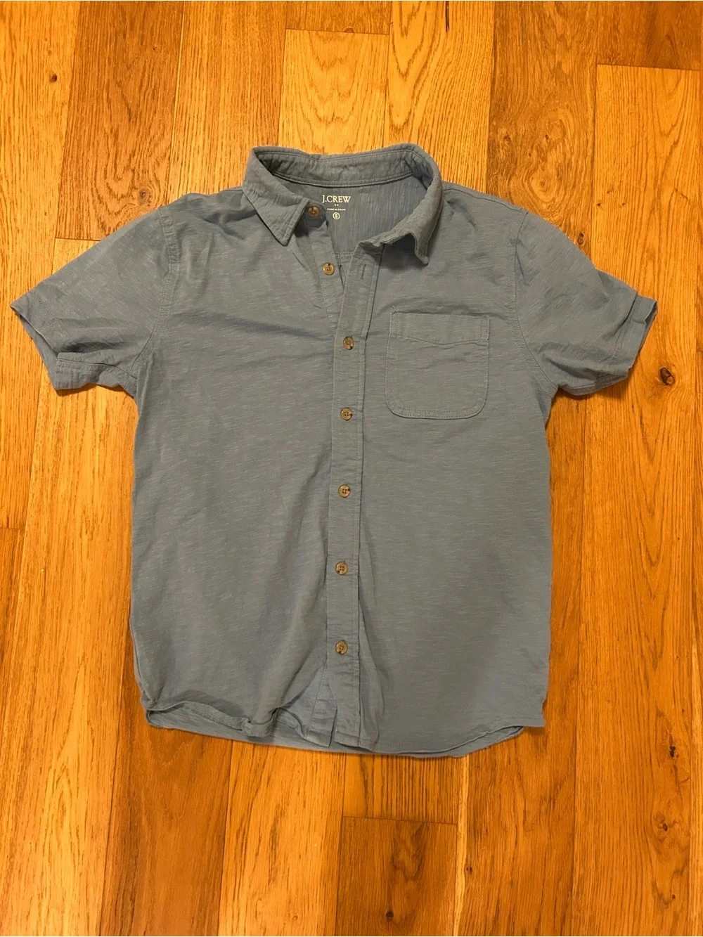 J. Crew Light Blue Short-Sleeve Button-Down Shirt